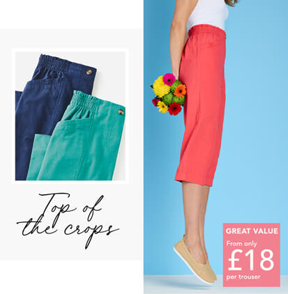 Pack of Two Crop Trousers - LT306